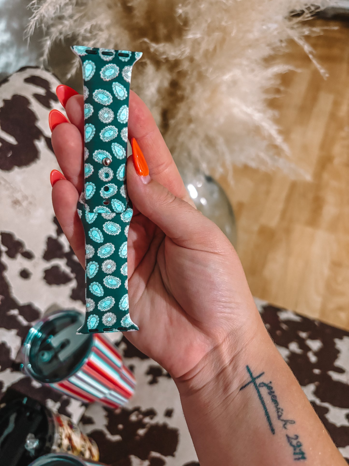 TURQUOISE CONCHO WATCH BAND